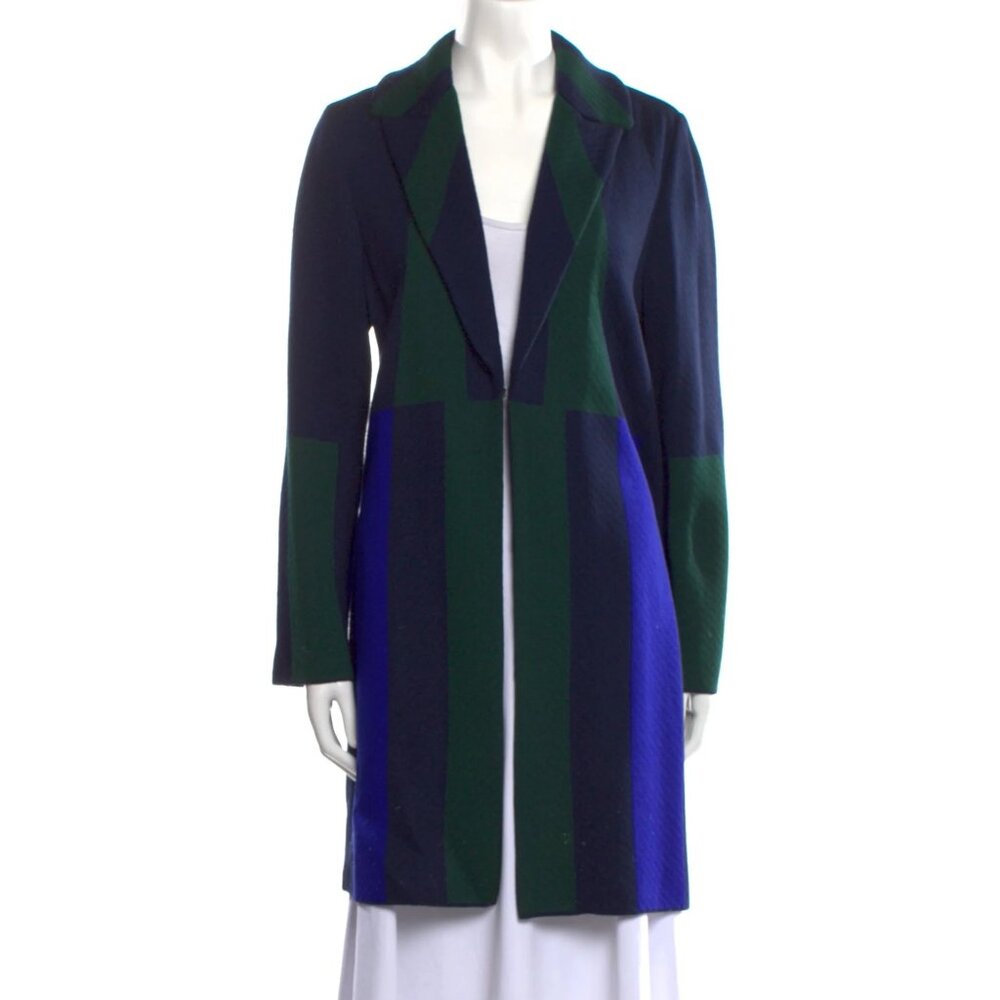 St. John — Colorblock Wool Coat — Size S — NWT